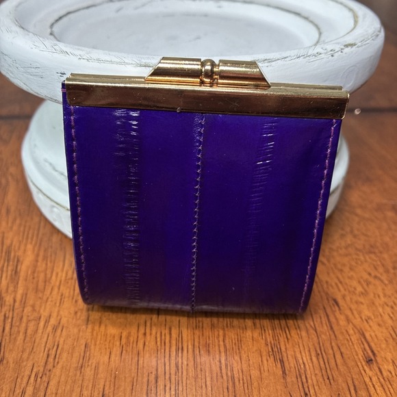 Vintage EEL Skin Coin Purse And Lipstick Case Made In Korea - Picture 2 of 16